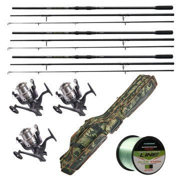 КАРПОВИЙ НАБОР FLAGMAN MAGNUM BLACK CARP 3.3 М 3LB З КАТУШКАМИ 6000, КАРКАСНИМ ЧОХЛОМ 1.35 М І ЛЕСКИЙ 0.30 ММ 1000 М 3.9 FLMBC330+MCF6000sht3.9 фото