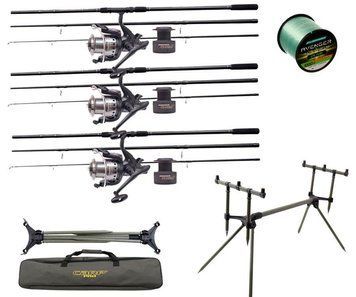 Короповий Набір Flagman Magnum Black Carp на 3 вудилища 3.6 з Котушками з бейтраннерами + Род-под Carp Pro carp_nabor2.1 фото