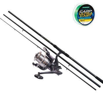 Набір короповий, Вудлище коропове Flagman Magnum Black Carp + Котушка Magnum Carp 6000 + Подарунок Ляска 150 м 3.9 mbc_mcf3 фото