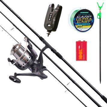 Комплект для ловлі карпа Flagman Magnum Black Carp одне вудилище 3.6 + Котушка + Сигналізатор Carp Pro + Підставка mbc_mcf3.1 фото