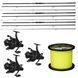 Карповый набор Flagman: удилища Sensor Big Game Carp NGS + катушки Endura Carp 7000 FS + леска Carp Expert 1000 м SBGC360x3+BPx3 фото 1
